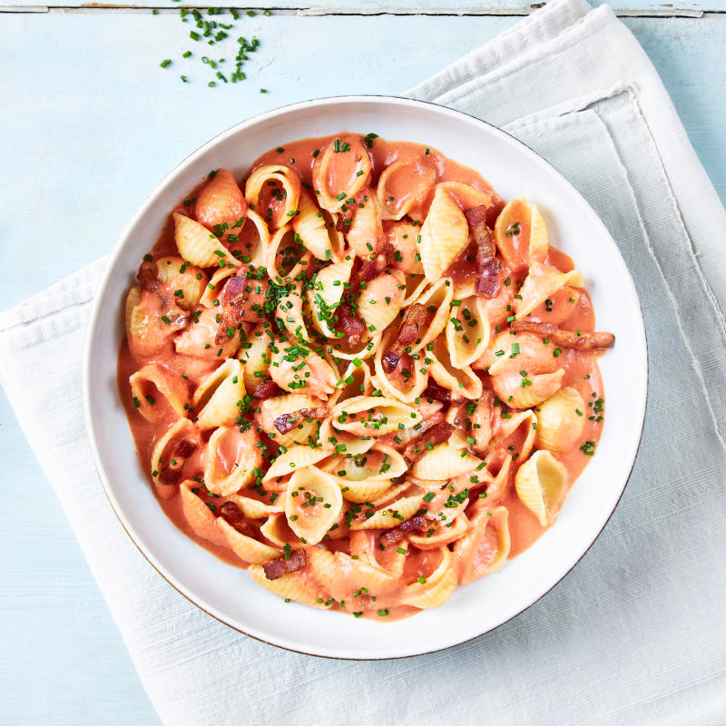 Creamy Tomato & Pancetta Conchiglie Recipe Gousto