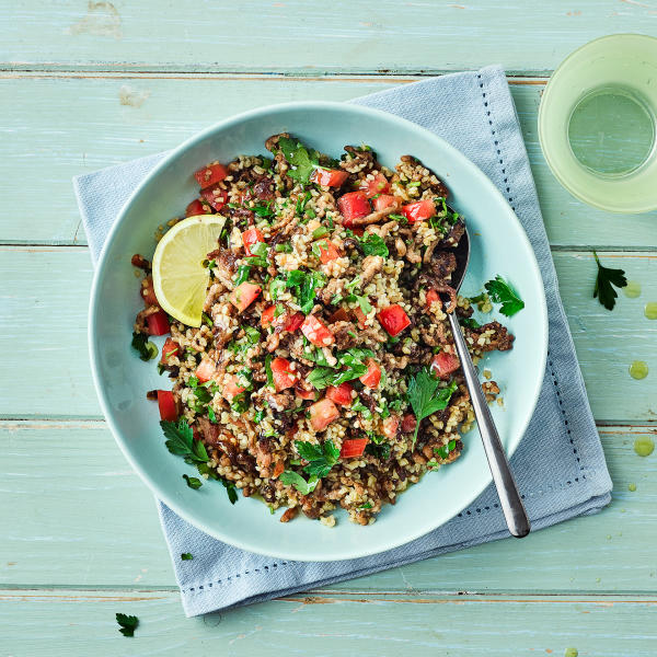 Warm Lemony Lamb Tabbouleh Recipe Gousto