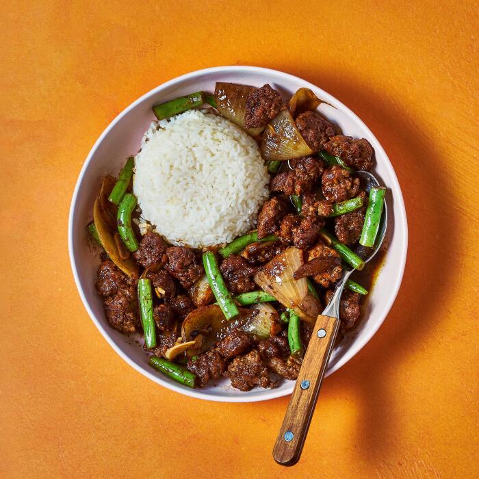 Pork & Black Bean Stir-Fry With Rice