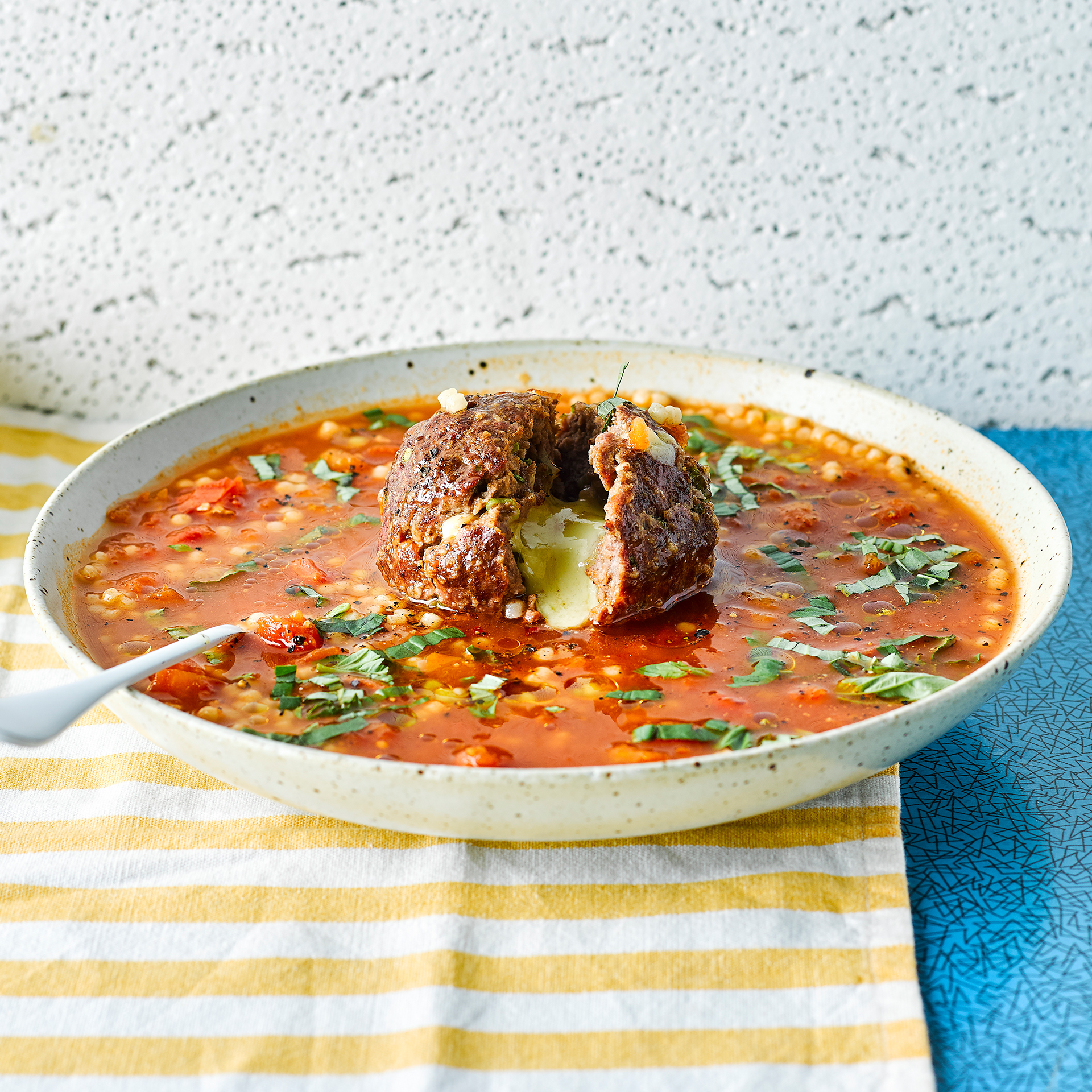 Giant Meatball In Tomato Broth Recipe Gousto