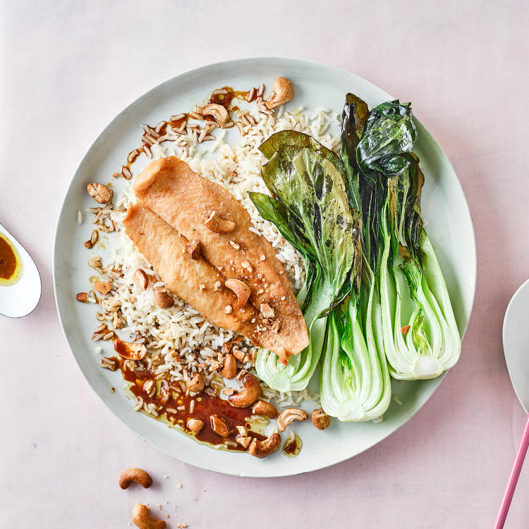 Baked Fish, Soy HoneyButter & Pak Choi Recipe Gousto