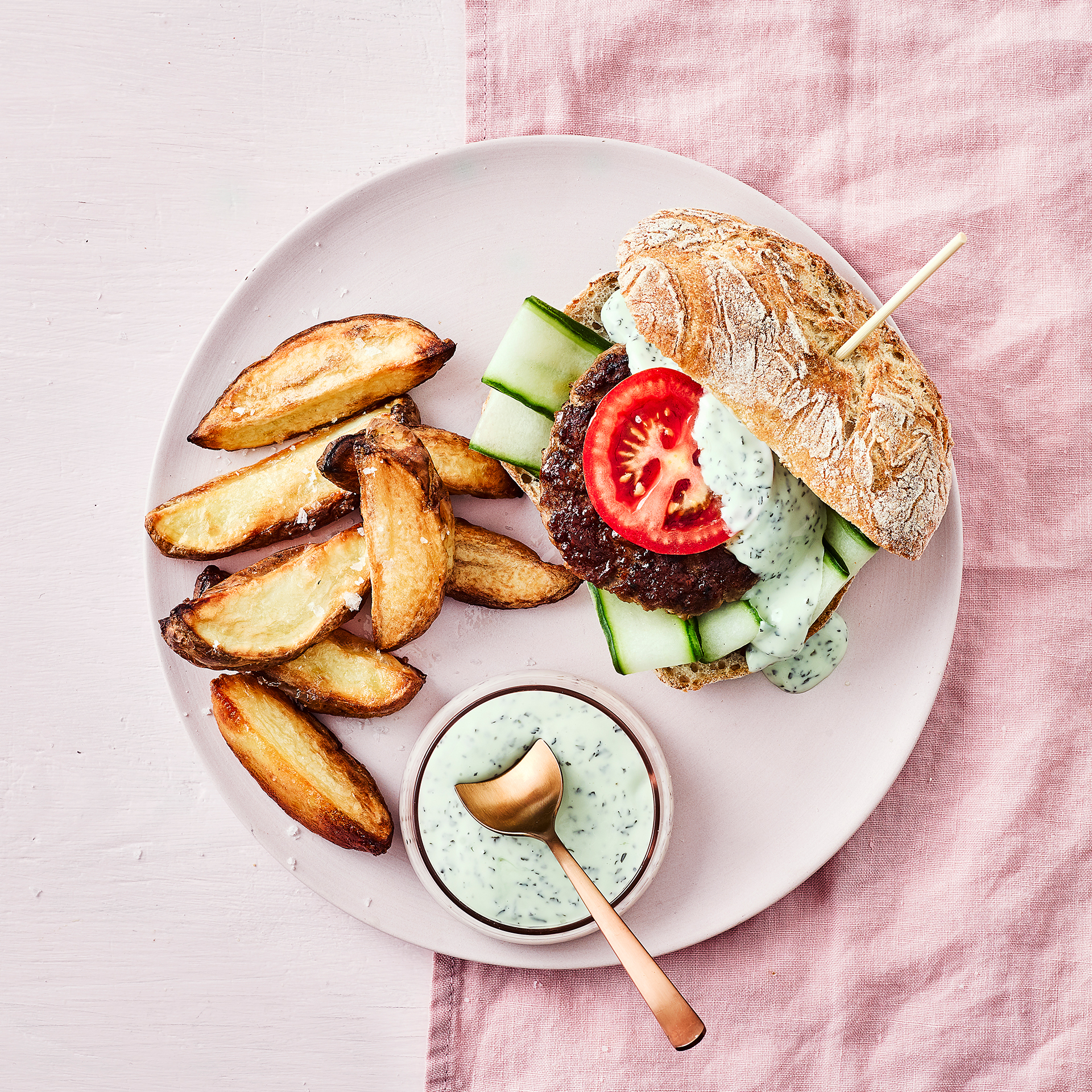 Lamb Burger With Minty Mayo Recipe Gousto