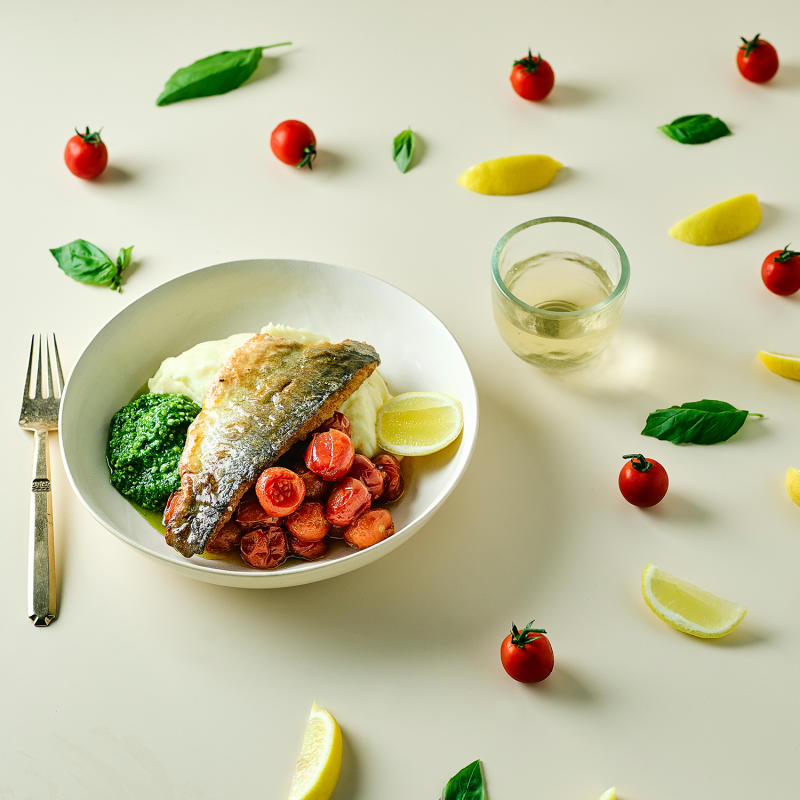 Basa With Lemon Mash & Pesto Recipe Gousto