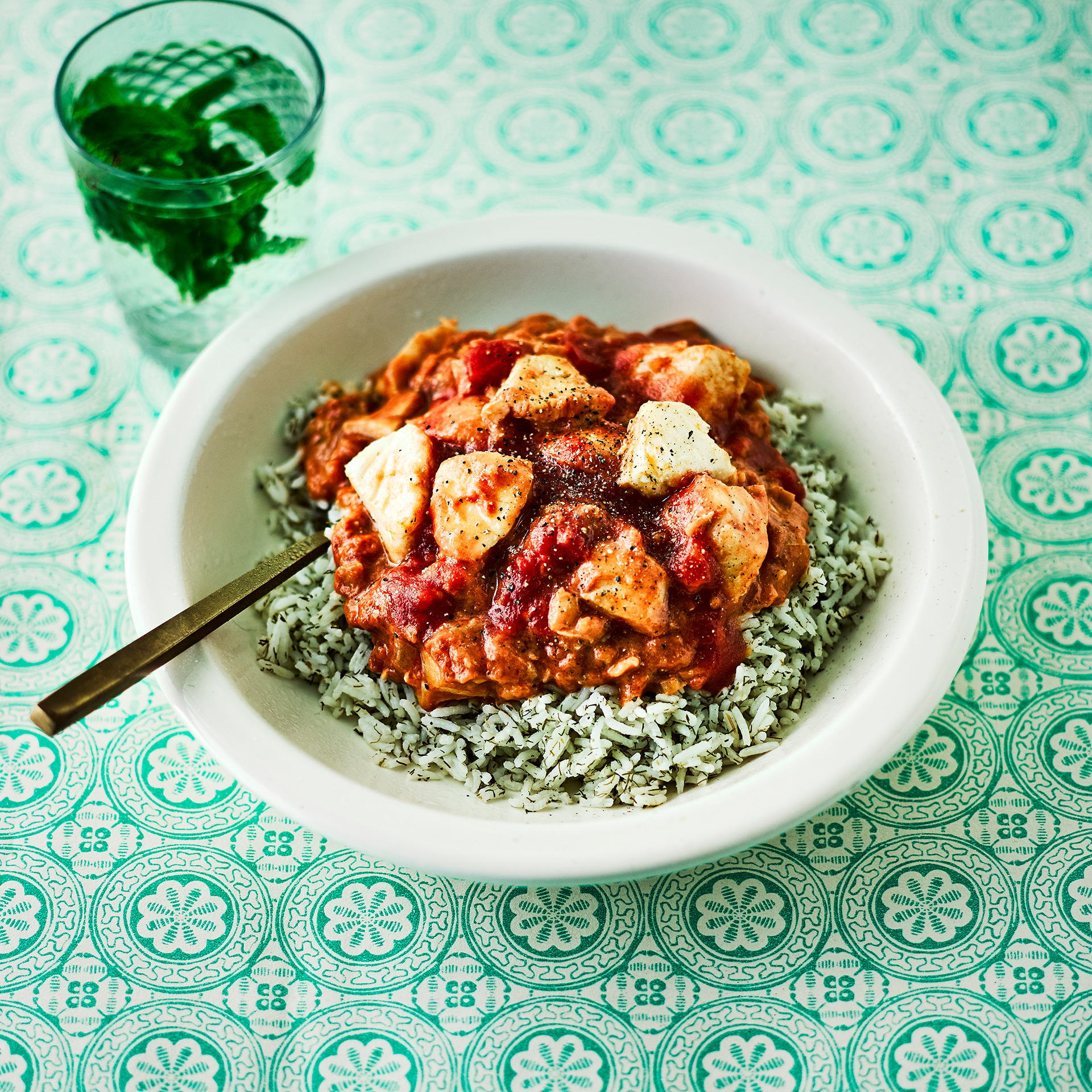 Mild Tomato Fish Curry With Dill Rice Recipe Gousto