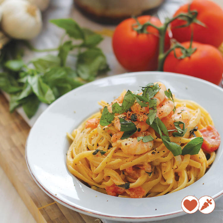 Creamy King Prawn Linguine Recipe Gousto