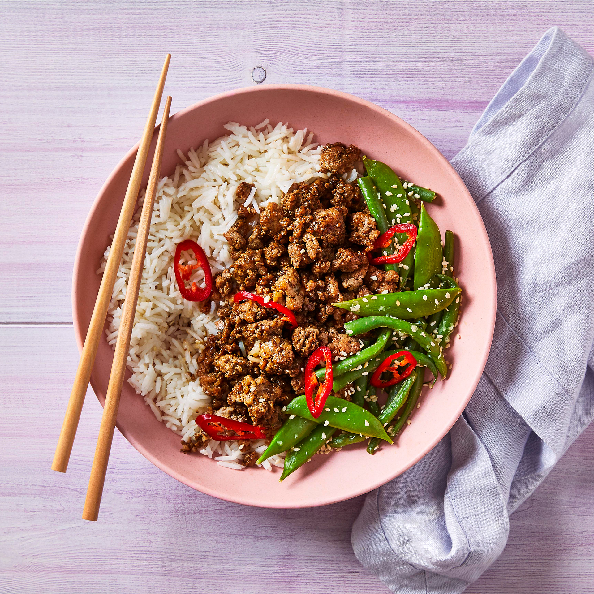 Spicy Hoisin Pork With Ginger & Sesame Veg Recipe Gousto