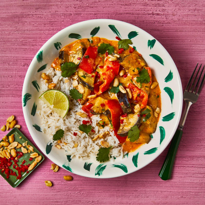 Thai Aubergine Curry With Sticky Rice Recipe Gousto