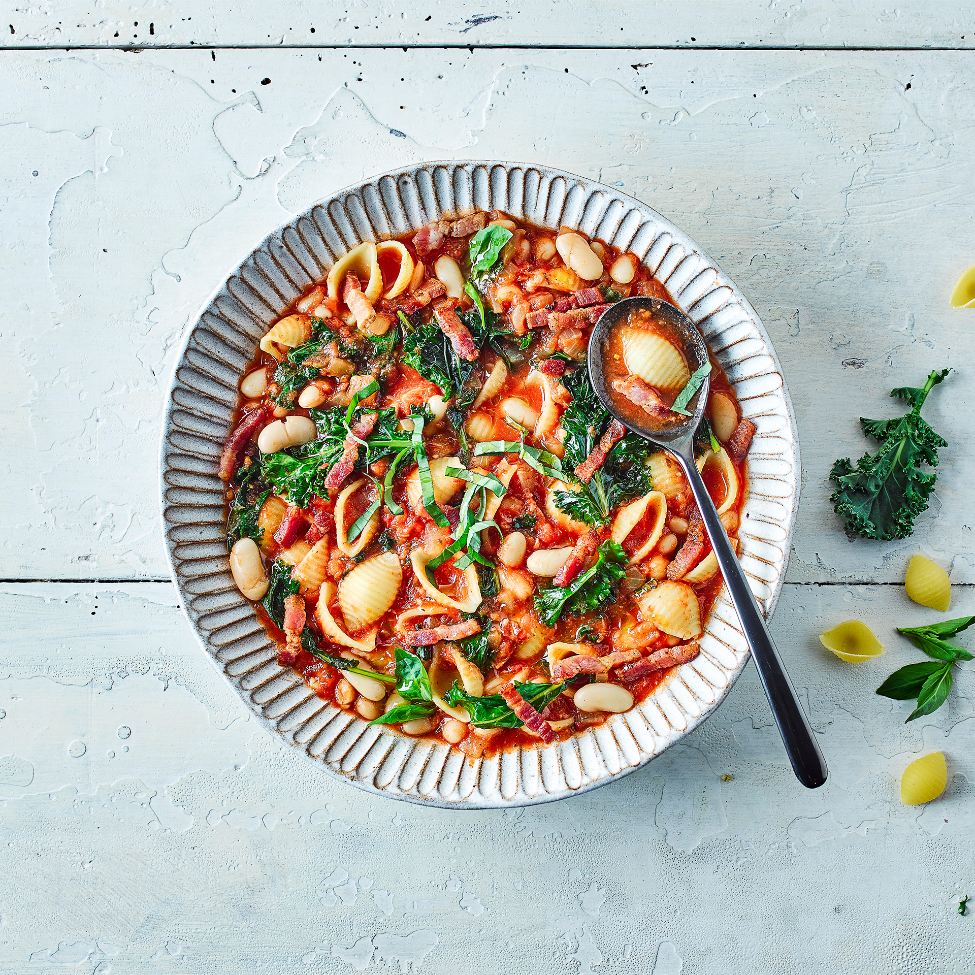 OnePot Pancetta & Baby Kale Minestrone Recipe Gousto