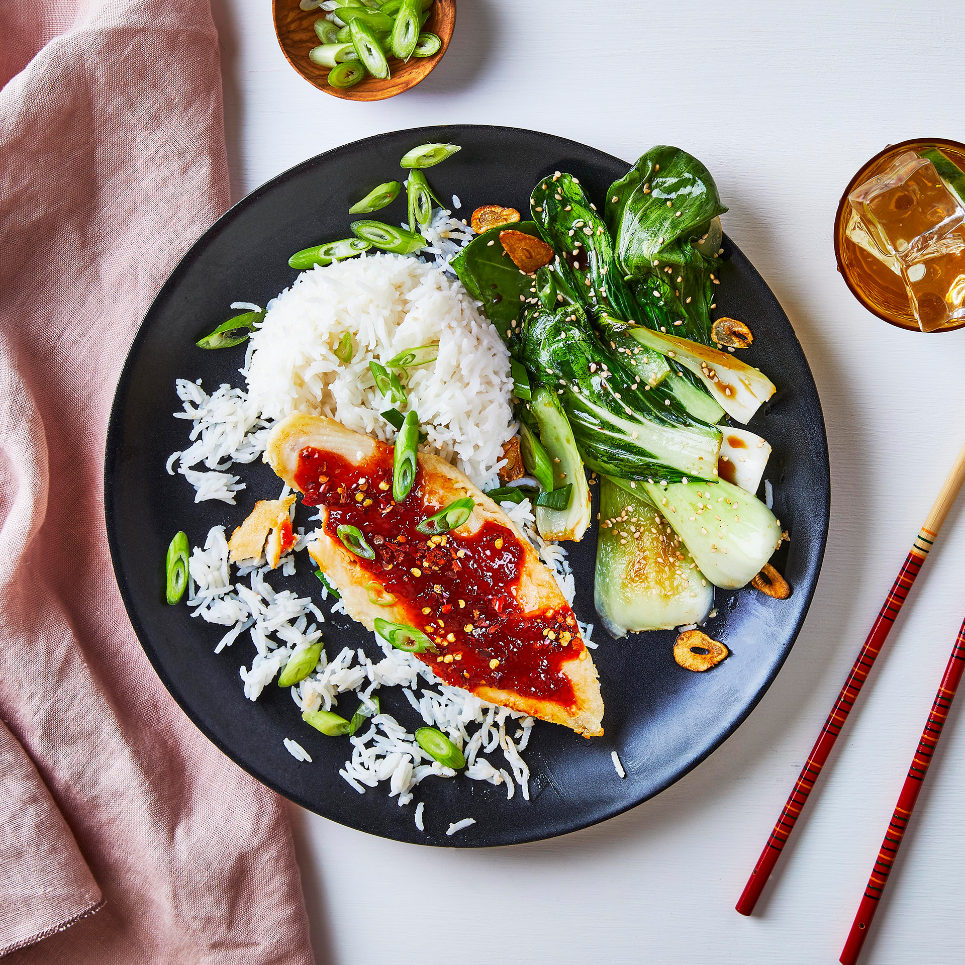 Sweet Chilli Fish & Sesame Pak Choi Recipe Gousto