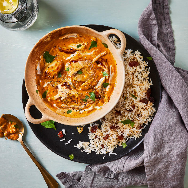 Mild Chicken Korma With Cardamom Rice Recipe Gousto
