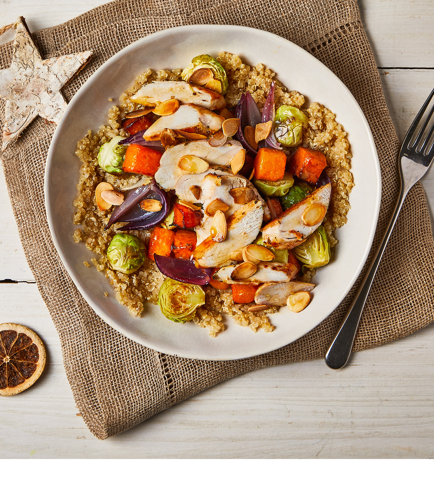 Honey Roasted Winter Veg & Herby Chicken Recipe Gousto