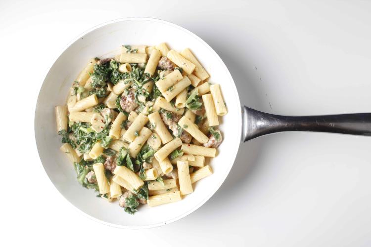 Creamy Sausage, Kale & Lemon Tortiglioni Recipe Gousto