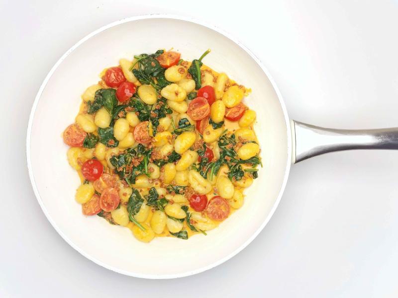 10Min Creamy Chorizo Gnocchi With Spinach Recipe Gousto