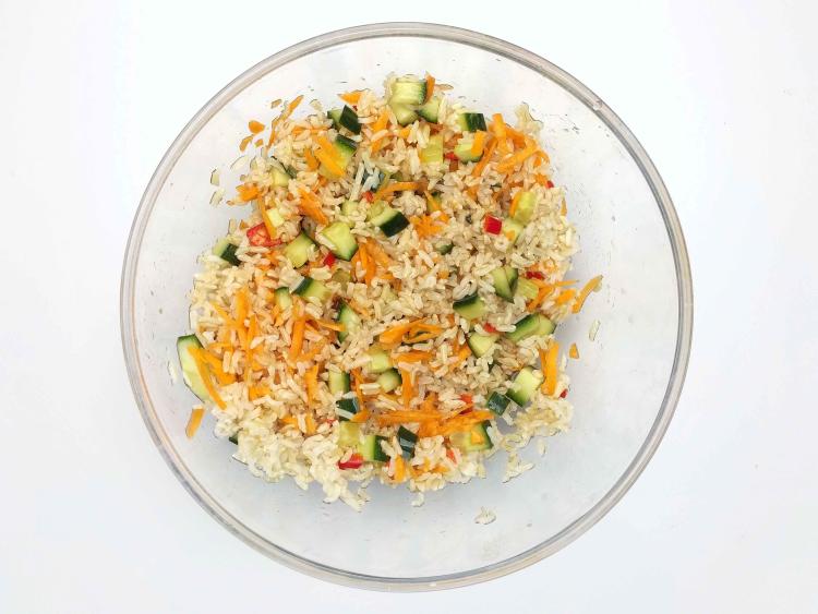 Thai Fish Cakes On Brown Rice Salad Recipe Gousto