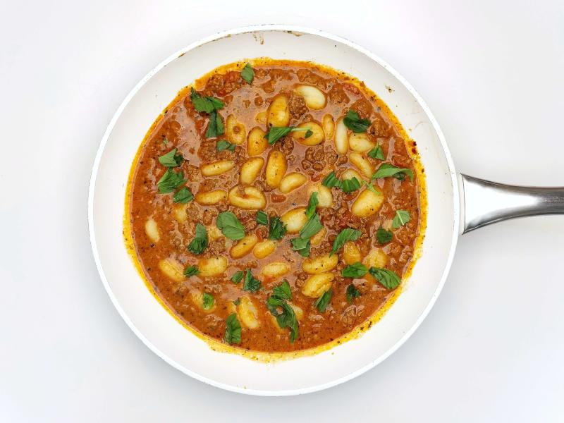 10Min Herby Beef Gnocchi Bolognese Recipe Gousto