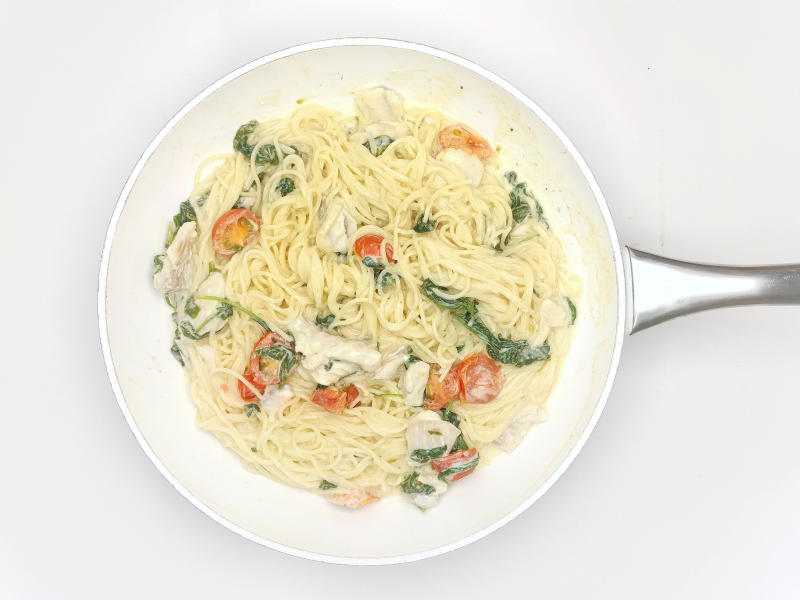 10Min Creamy Haddock Florentine Spaghetti Recipe Gousto