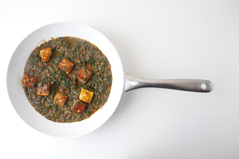 Palak Paneer & Spinach Curry, Cardamom Rice Recipe Gousto