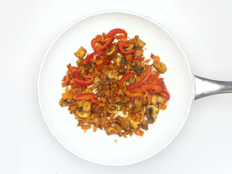 Veggie Goulash, Potato Cakes & Sour Cream Recipe Gousto