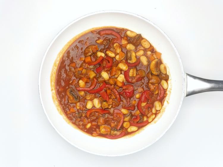 Veggie Goulash, Potato Cakes & Sour Cream Recipe Gousto