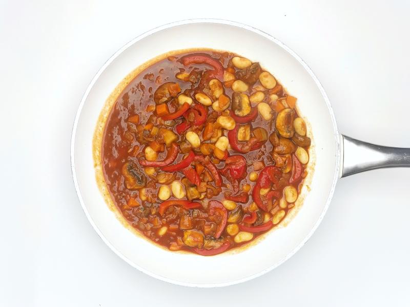 Veggie Goulash, Potato Cakes & Sour Cream Recipe Gousto