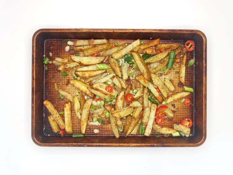 Sticky Chilli Chicken With Salt & Pepper Chips Recipe Gousto